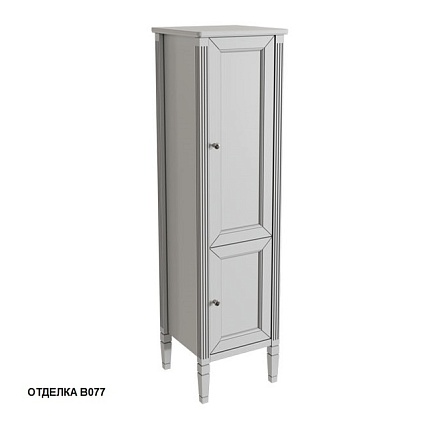 Шкаф пенал Caprigo Albion Promo 46 см R 33350R-B077 bianco grigio с патиной