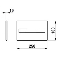 Кнопка смыва Laufen Lis AW1 8.9566.1.004.000.1 хром