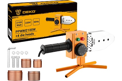 Аппарат для сварки полипропиленовых труб Deko 4 насадки (20-40 мм) PPWM2100W 063-4247