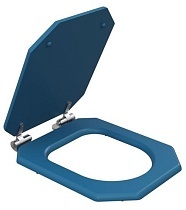 Крышка-сиденье для унитаза Caprigo Tempo KFE-47C-B136 с микролифтом, голубой/хром