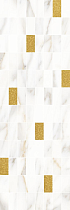 Декор Laparet Aragon мозаичный белый+золото 20х60 см, MM60157