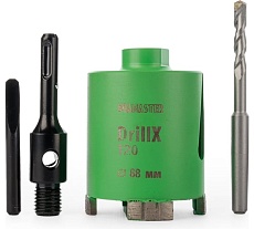 Сверло сегментное Diamaster DrillX-120 (М16/SDSplus) д.68/h- 70мм бетон/железобетон/кирпич dry Laser 000.630.0072
