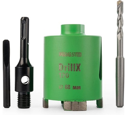 Сверло сегментное Diamaster DrillX-120 (М16/SDSplus) д.68/h- 70мм бетон/железобетон/кирпич dry Laser 000.630.0072