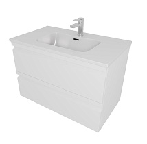 Тумба с раковиной Aquatek Вега 80 см AQ77080-MW белый матовый