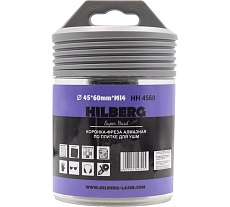 Коронка-фреза алмазная по плитке Hilberg 45-60 мм Super Hard М14 HH4560