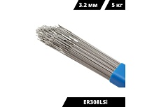 Пруток присадочный нержавеющий для сварки ER 308 LSi 3, 2 мм, 5 кг, сварка TIG полуавтомат SvarCity пруток/нержавейка/ER308LSi/3,2/5кг
