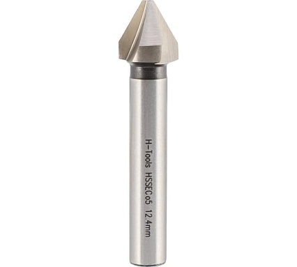 Зенковка H-Tools 60градусов 12.4мм HSSE-Co5 3z DIN334C L-56мм 896124EHT
