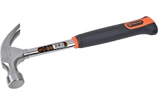 Молоток с гвоздодером TACTIX 450 гр с трубчатой рукояткой 221073