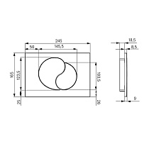 Кнопка смыва Iddis Unifix UNI02MWi77 матовый белый