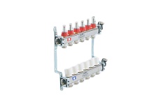 Коллекторная группа 1х3/4, 6 выходов, с расходомерами и термостатическими вентилями, нерж. сталь Uni-Fitt 450I4306