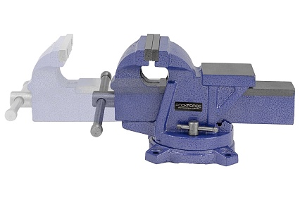 Стальные поворотные тиски с наковальней Rockforce 4", 100 мм RF-6540604W(58922)