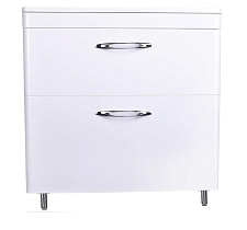 Тумба с раковиной Style Line Каре Люкс 80 см напольная, белый