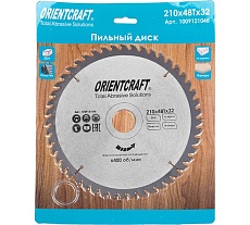 Диск пильный по дереву Orientcraft 210х32/30 мм, 48Z 1009121048