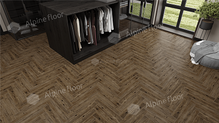 Ламинат Alpine Floor Herringbone Дуб Бордо 606x101x8 мм, LF102-10A