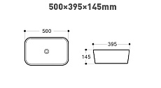 Раковина Art&Max AM110-T-MB 50 см черный