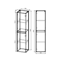 Шкаф пенал Vincea Chiara/Luka 35 см подвесной, N.Oak VSC-2CL150NO