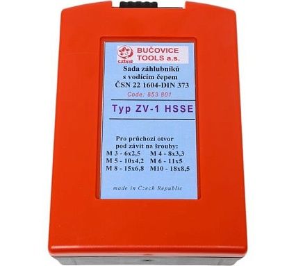 Набор цековок (6 шт; 180 градусов; М3-M10; HSSE) Bucovice Tools 853801