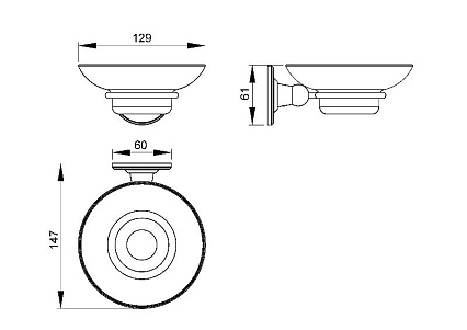 Мыльница Timo Nelson 150021/00 chrome