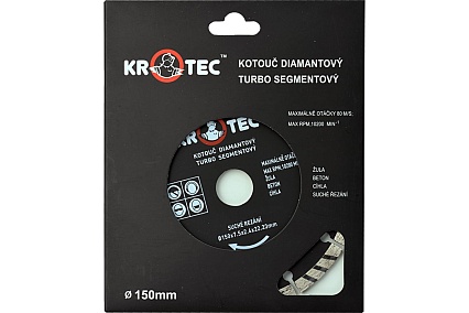 Диск алмазный турбо сегментный (150x22.2 мм) KROTEC 3801013