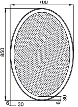 Зеркало Aquanet Комо 70x85 см с подсветкой 00196668