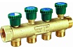 Коллектор COMAP 3/4" НР-ВР, с запорным вентилем, с ниппелем, 35 мм, латунь, In3/4-Out1/2 НР-2 9533122
