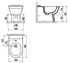 Напольное биде Creavit Vitroya VT500