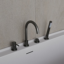 Смеситель на борт ванны Oliveeka Y-Line OL-669017-BGM оружейный металл