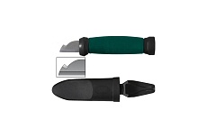 Нож электрика FIT нерж.сталь, прорез.ручка, 2-х сторонняя заточка, лезвие 33мм 10642