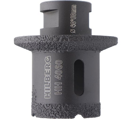 Коронка-фреза алмазная по плитке Hilberg 40-60 мм Super Hard М14 HH4060