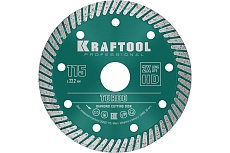Диск алмазный отрезной турбо по бетону и кирпичу Kraftool Turbo 115х22 мм 36682-115