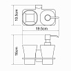 Держатель для стакана WasserKRAFT Exter K-5289 с дозатором, светлая бронза