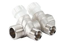 Коллектор с регулировочными вентилями PROFACTOR в/н 3/4" х 2 вых 1/2"нар PF MV 268.2