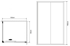 Душевой уголок Grossman Alba GR-1080Al 100x80 прозрачный, хром