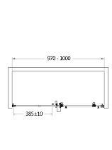 Душевая дверь AQUAme AQM4201F-10 100x195, прозрачное, хром