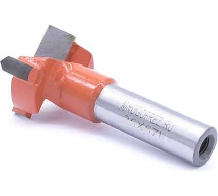 Сверло чашечное четырехзаходное по дереву FT120112L (25х57 мм; хв-к 10 мм; левое вращение) МНОГОФРЕЗ 6600