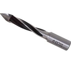 Сверло присадочное усиленное сквозное (8x70 мм; S=10x20 мм; RH) ROTIS 422.0870R