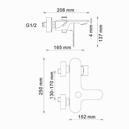 Смеситель для ванны WasserKRAFT Dinkel 5801