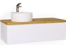 Тумба со столешницей Jorno Solis New 120 см белый