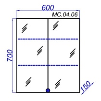 Зеркальный шкаф Aqwella МС 60 см МС.04.06