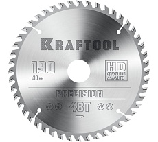 Пильный диск по дереву Kraftool Precision 190x30 мм, 48т 36952-190-30