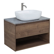 Мебель для ванной BelBagno Kraft 100 см со столешницей, 1 ящик, полка Rovere Tabacco