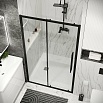 Душевая дверь Grossman Cosmo 100x195 прозрачное, черный матовый 100.K33.02.100.21.00