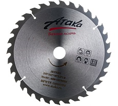 Диск пильный по дереву (255х30 мм; 32T; б/рез) АТАКА 8078950