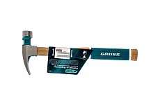 Молоток-гвоздодер Gross American hickory 280г, угол 75, магнит, обрезиненная рукоятка 10417