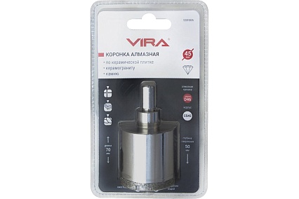 Коронка алмазная по керамике 45 мм VIRA 559506