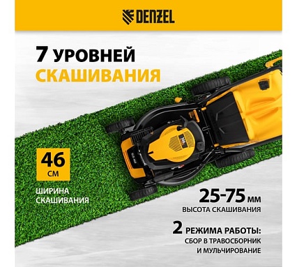 Бензиновая газонокосилка Denzel GLD-460 58802