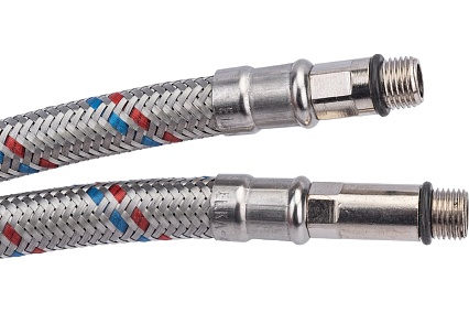 Гибкая подводка для смесителей ELKA (оплетка нерж.сталь) 1/2", вр/нр м10, 50 см (пара) 694687891805