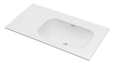 Раковина Vincea Elise 100 см Corian, белый матовый, правая VCB-4EL100MW-R