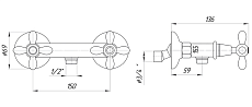 Смеситель для душа Migliore Princeton Plus ML.ARC-8046.BR бронза