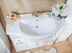 Мебель для ванной Бриклаер Анна 100 см белый глянец